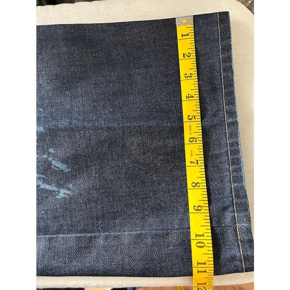 Vintage China rare factory distressed Jeans embroidered button dragon size 40 - Picture 14 of 16